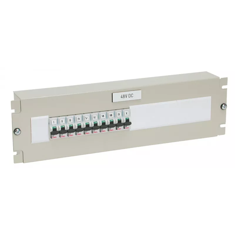 EFB-Elektronik 19-Zoll 3U Energieverteilung / Schutzschaltergehäuse, RAL 9005 Tiefschwarz