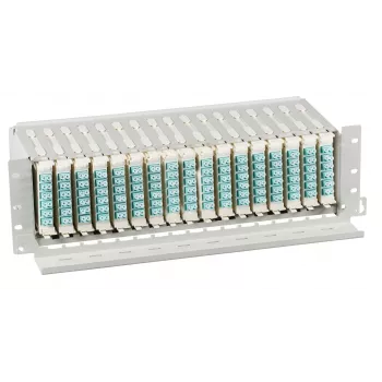 EFB Elektronik FTTH 19 inch 3U Träger für 17x Moduleinsätze FTTH-MODUL-X inkl. Kabelmanagement
