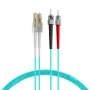 EFB Elektronik O0313.35 Glasfaser-Patchkabel, OM3, 35 m, LC-ST, Duplex, LSZH, Aqua