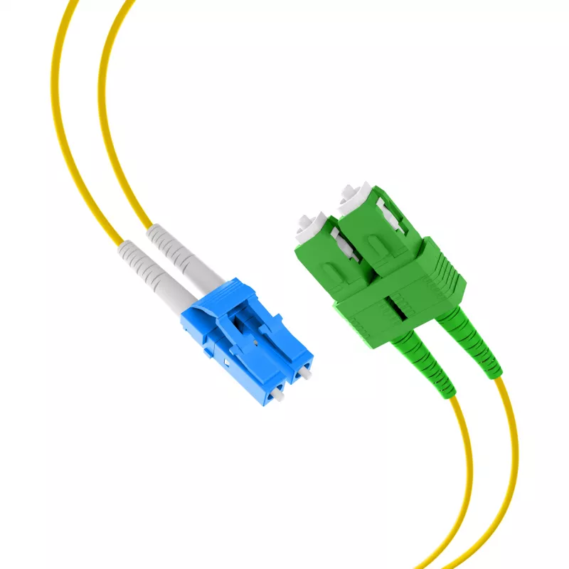 EFB Elektronik Duplex Jumper LC-SC/APC 9/125µm OS2 LSZH Gelb 2,0mm 35m