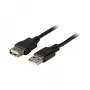 EFB Elektronik USB 2.0 Verlängerungskabel A-A Stecker auf Buchse 1,8m Schwarz Classic
