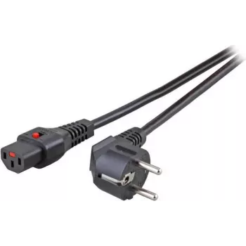 EFB Elektronik Power Cord CEE7/7 Angled 90° - C13 180° IEC Lock Black 5,0 m