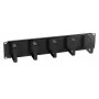 EFB Elektronik 699998NTS 19-Zoll-2U-Kabelmanagement-Panel, 5 Halterungen, Stahl, Schwarz (RAL 9005)