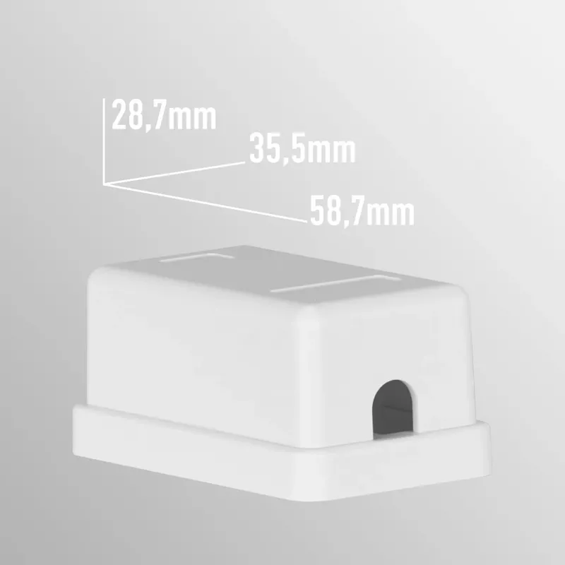 EFB Electronics Keystone Anschlussdose, 1 Port, Aufputz, Reinweiß, leeres Gehäuse