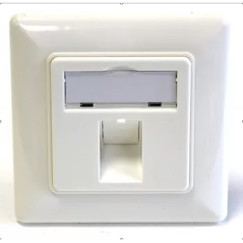 EFB Elektronik 1-Port Rahmenset für Keystone-Module, DIN 49075, Reinweiß (RAL 9010)