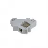 EFB Elektronik Keystone-Modulhalter 1-Port, für Hutschiene in Verteilerdosen, Kunststoff, Weiß (RAL 9010)