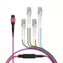 EFB ELEKTRONIK MPO-PLUS(F)-LC Trunk Cable OM4 8 Fasern Typ B LSZH Erikaviolett 3m