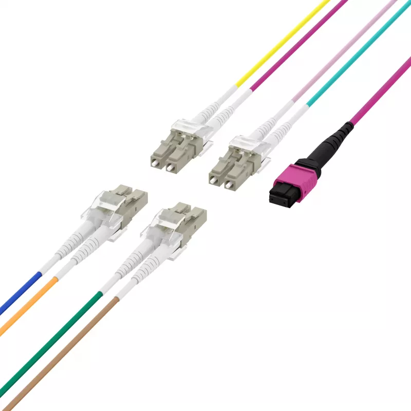 EFB ELEKTRONIK MPO-PLUS(F)-LC Trunk Cable OM4 8 Fasern Typ B LSZH Erikaviolett 3m