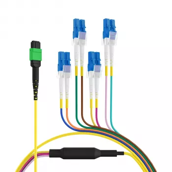 EFB ELEKTRONIK MPO-PLUS/APC(F)-LC Trunk Cable OS2 8 Fibers Type B LSZH Yellow 5m