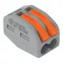 WAGO 222-412 2-Leiter Verbindungsklemme, grau/transparent, 32A, 400V