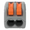WAGO 222-412 2-Leiter Verbindungsklemme, grau/transparent, 32A, 400V