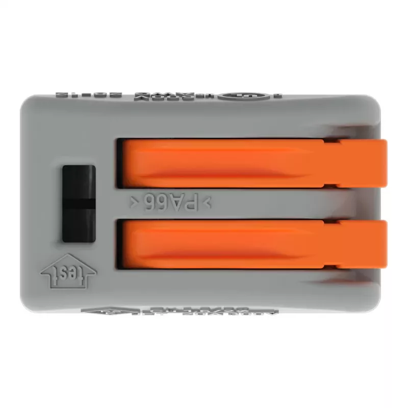 WAGO 222-412 2-Leiter Verbindungsklemme, grau/transparent, 32A, 400V