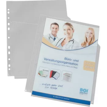 Eichner 10 Dokumentenhüllen A4 Transparent Glatt