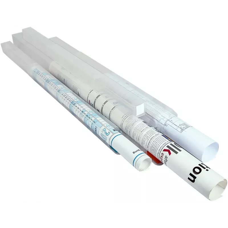 Eichner Planhülse 4,5 cm Transparent – Dokumentenaufbewahrungsröhre