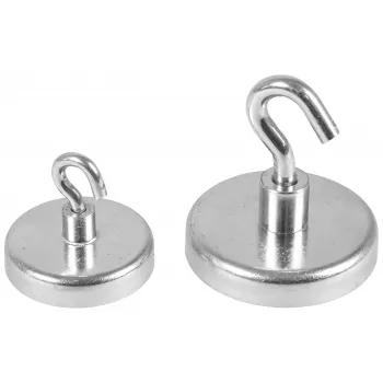Eichner Magnet-Haken Silber, Metall Ø 3,6 x 1,7 cm, 5 Stück