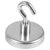 Eichner Magnet-Haken Silber, Metall Ø 3,6 x 1,7 cm, 5 Stück