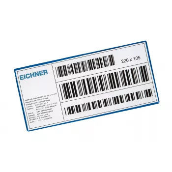 Eichner Beschriftungstaschen, blau, 22,0 x 10,5 cm, 10 Stück