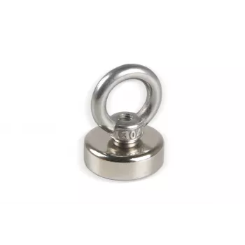 Eichner Ösenmagnete Silber, Metall Ø 2,5 x 7,7 cm, 5 Stück
