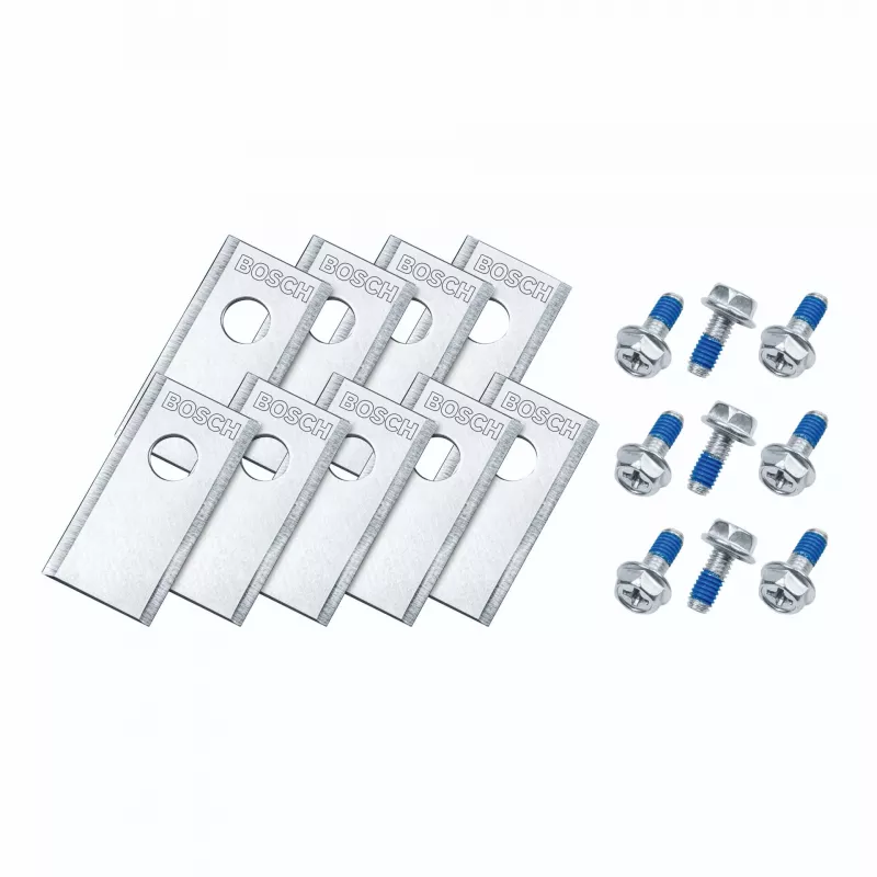 Bosch VISIMOW18V Ersatzmesser-Set (3 Klingen) - Echtes Zubehör für Akku-Rasenmäher