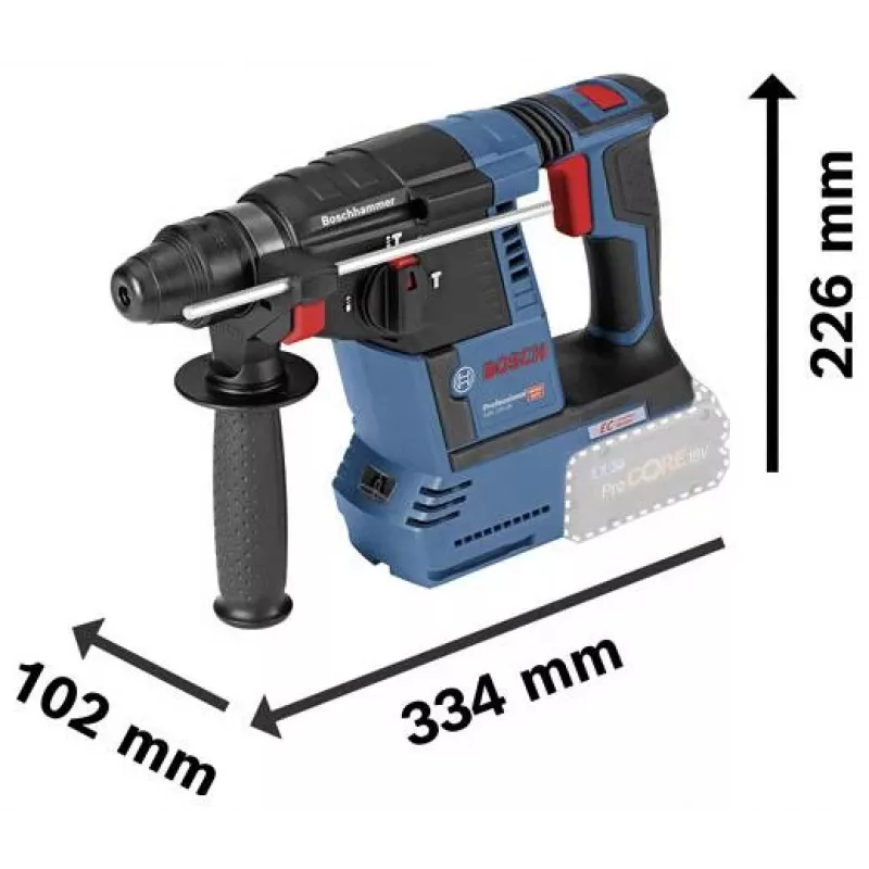 BOSCH POWERTOOLS Combo Kit 18V Akku-Bohrschrauber, Schlagschrauber, Bohrhammer, Winkelschleifer (4-Tool Kit)