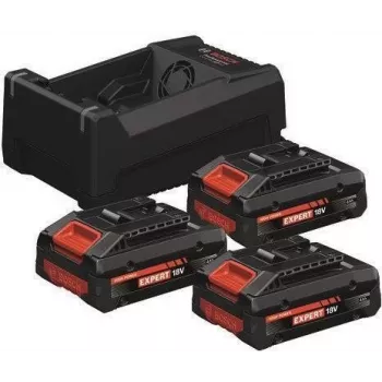 BOSCH 0615V0005X 3x EXBA 18V 4.0Ah + GAL 12V/18V-80 Ladegerät-Set