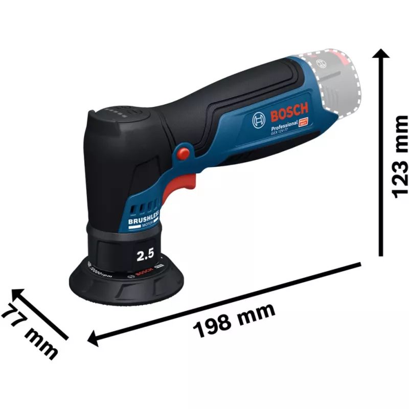 BOSCH PowerTools GEX 12V-75 Exzenterschleifer (im Karton)