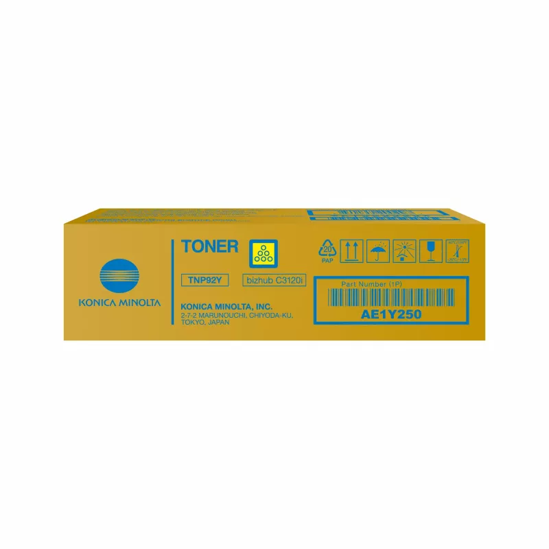 Konica Minolta TNP-92Y Gelbe Tonerkartusche AE1Y250 für bizhub C3120i