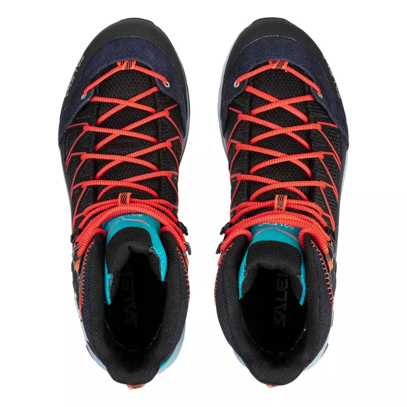 Salewa Mtn Trainer Lite Mid GTX Damen-Wanderschuhe Blue Fog/Fluo Coral