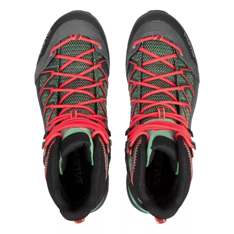 Salewa Mountain Trainer Lite Mid GTX Women's Hiking Boots - Cactus/Fluo Coral - EU 40.5