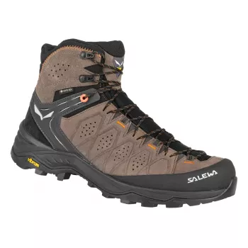 SALEWA Alp Trainer 2 Mid GTX Hiking Boots - Wallnut/Fluo Orange - UK 8 (EU 42)