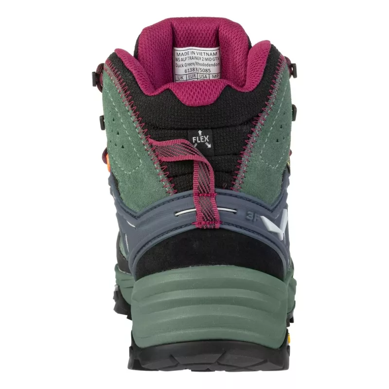 SALEWA Alp Trainer 2 Mid GTX Damen-Wanderschuhe - Duck Green / Rhododendron - UK 4 (EU 36,5)