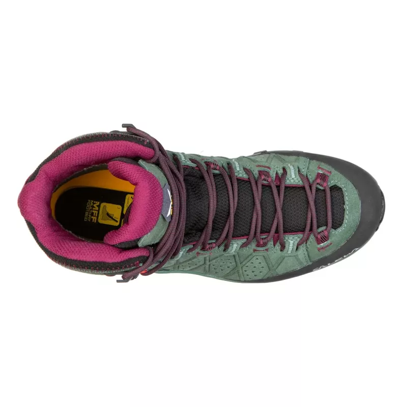 SALEWA Alp Trainer 2 Mid GTX Damen-Wanderschuhe - Duck Green/Rhododendron - UK 6 (EU 39)