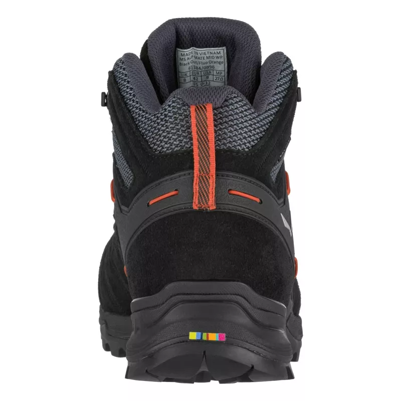 SALEWA Alp Mate Mid WP Wanderschuhe Black Out/Fluo Orange UK 7.5 (EU 41)