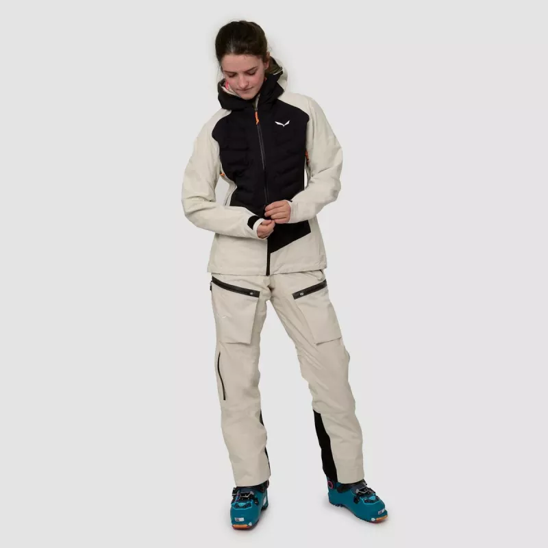 Women's Hybrid Jacket Salewa Sella PTX 3L Oatmeal
