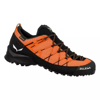 Salewa Wildfire 2 GTX Approach Shoes - Fluo Orange/Schwarz, Größe EU 46,5