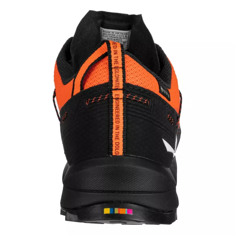 Salewa Wildfire 2 GTX Approach Shoes - Fluo Orange/Schwarz, Größe EU 46,5