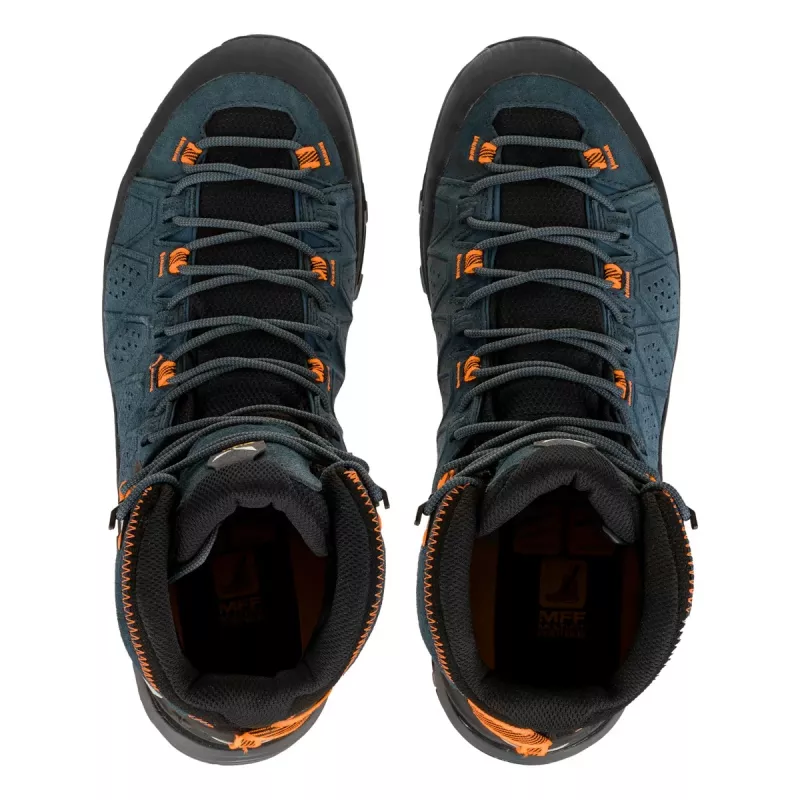 SALEWA Alp Trainer 2 Mid GTX Wanderschuhe - Dark Denim/Fluo Orange - UK 10 (EU 44,5)
