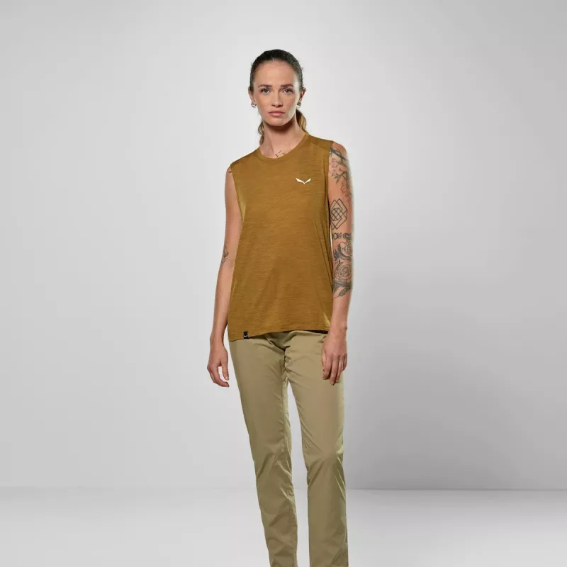 Salewa Eagle Minilogo Am Tank Top - Golden Brown - Größe M