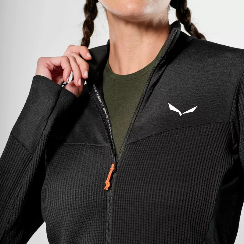 Salewa Puez Waffle Hybrid PL Jacket Damen - Black Out