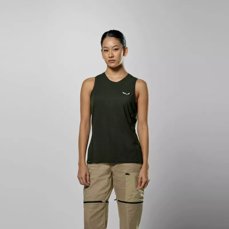 Women's Salewa Puez Dry Tanktop - M, Dark Olive