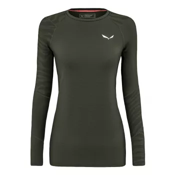 Women's Thermal Top Salewa Cristallo - Dark Olive