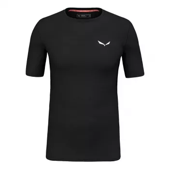 Salewa Cristallo Warm Merino Wool T-Shirt - Black Out, Größe S