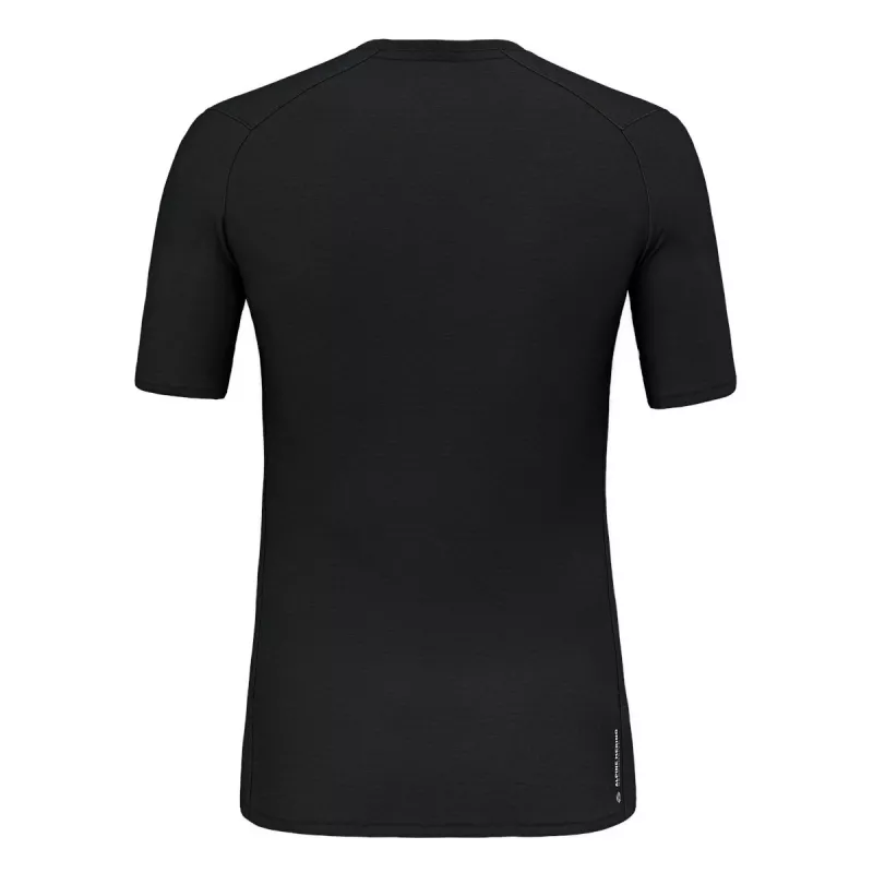Salewa Cristallo Warm Merino Wool T-Shirt - Black Out, Größe S
