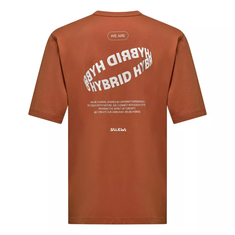 Salewa Eagle Hybrid Loose T-Shirt - Coffee Brown, Größe L