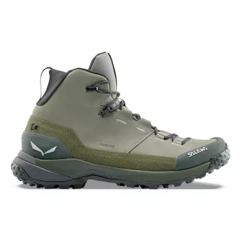SALEWA Puez Leather Mid PTX Shadow Dark Olive Wanderschuhe UK 8 (EU 42)