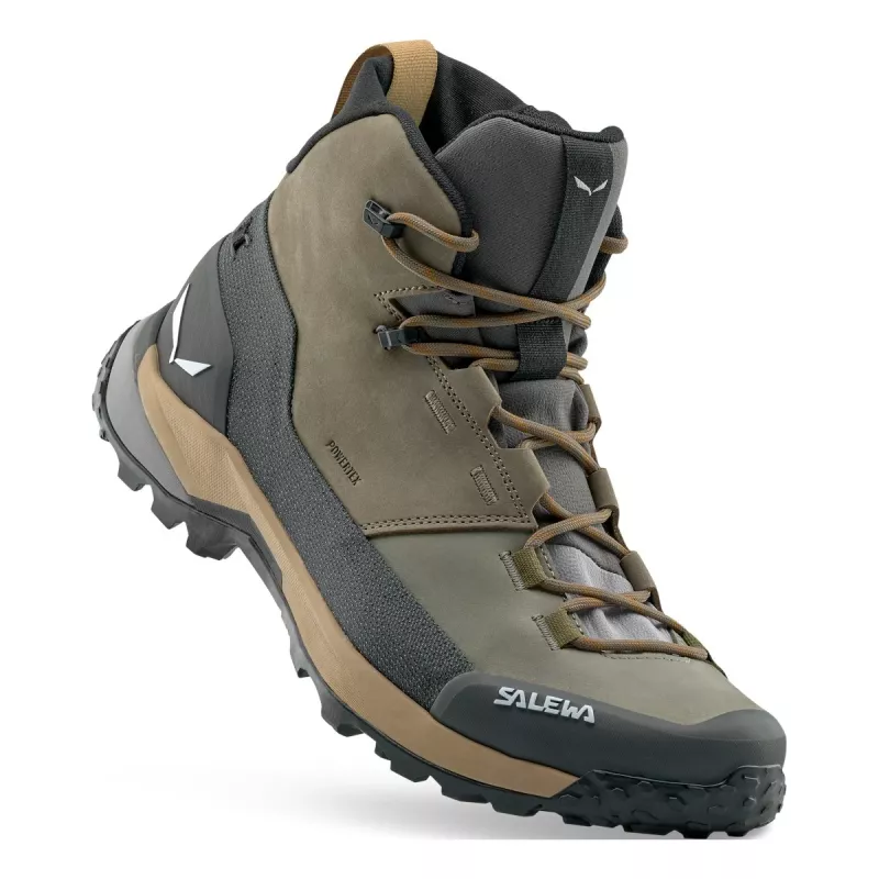 SALEWA Puez Leather Mid PTX Wanderschuhe - Bungee Cord / Onyx - EU 44