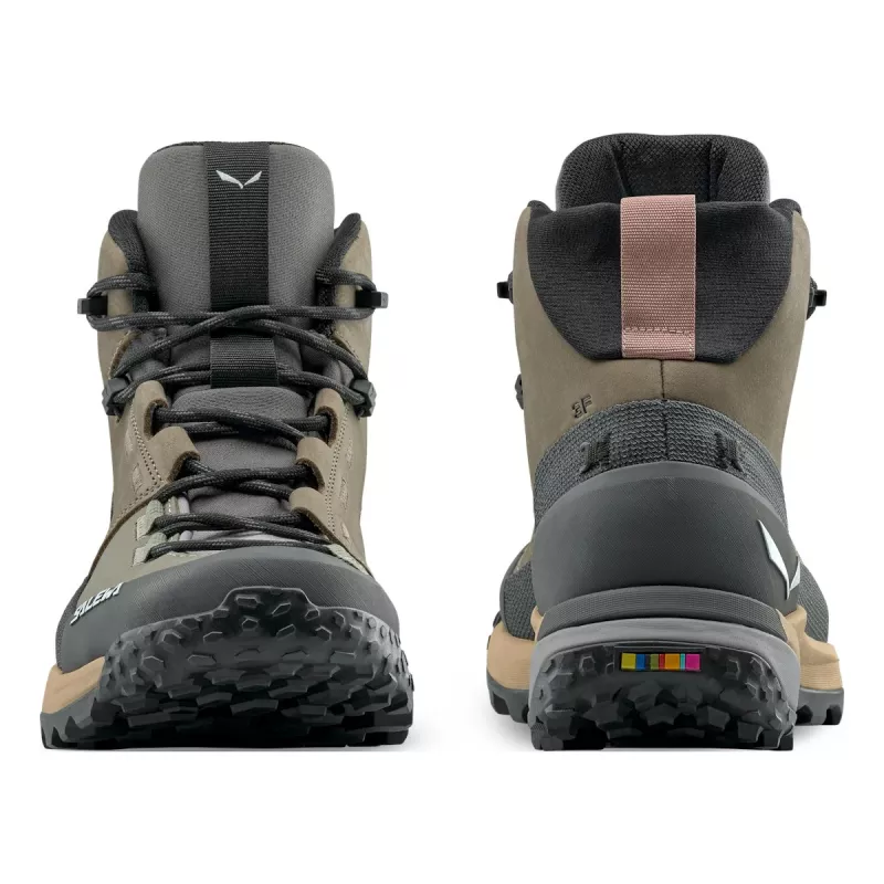 Salewa Puez Leather Mid PTX Damen-Wanderschuhe - Bungee Cord/Onyx - UK 5 (EU 38)