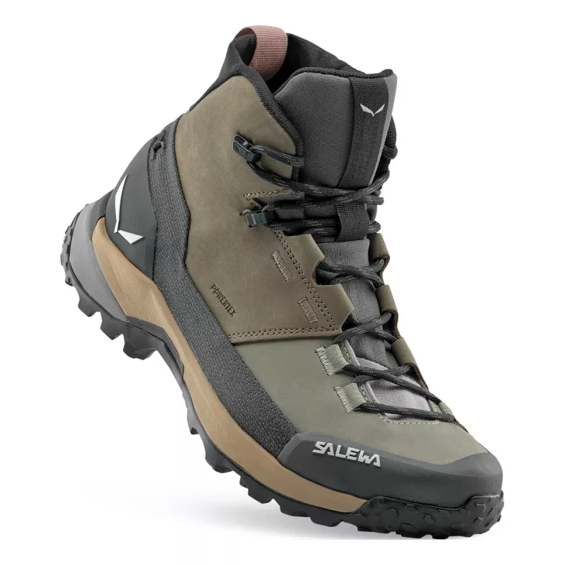 Salewa Puez Leather Mid PTX Damen-Wanderschuhe - Bungee Cord/Onyx - UK 5 (EU 38)