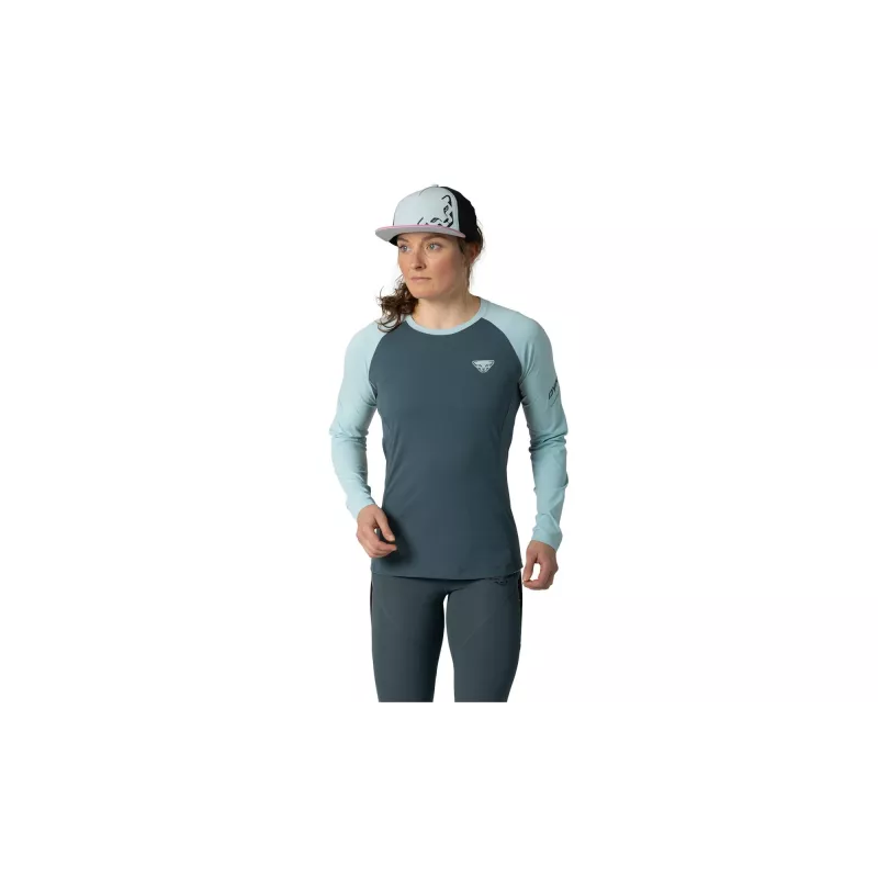 SALEWA Women's Dynafit Alpine Pro L/S Tee - Cloud Blue, Size L