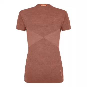 Salewa Zebru Medium Warm Merino Wool Damen Baselayer T-Shirt - Etruskischrot, Größe S